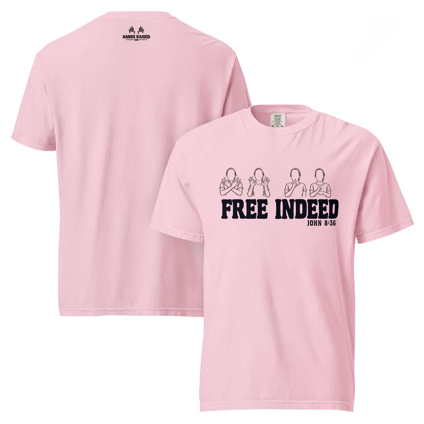 Free Indeed ASL T-Shirt | John 8:36 Classic Light Colors