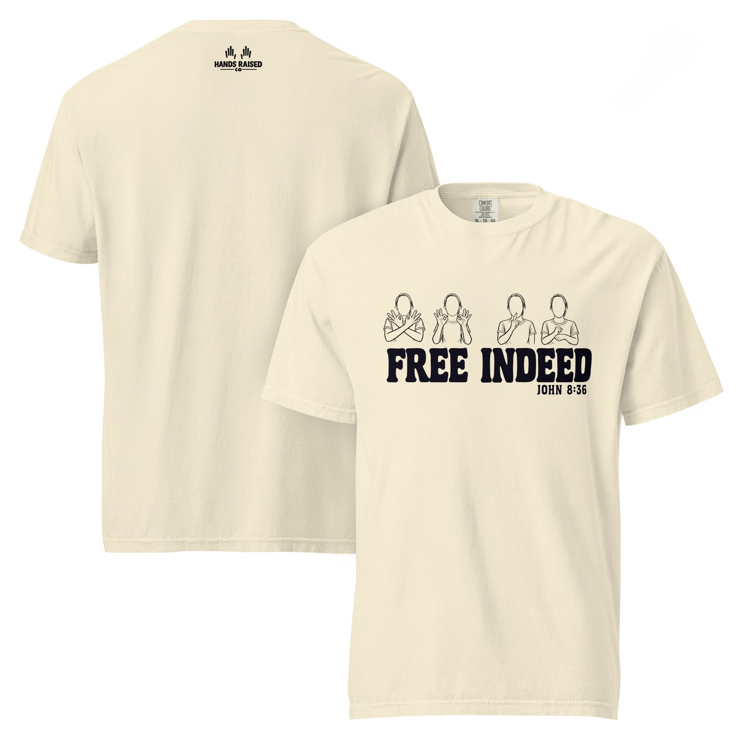 Free Indeed ASL T-Shirt | John 8:36 Classic Light Colors